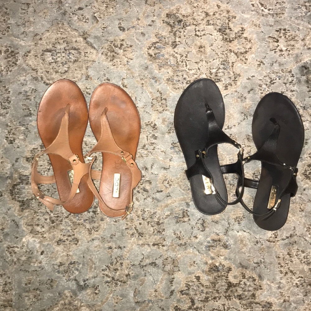 Aldo flat thong style sandals, double pack 8